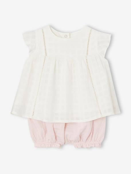 Mädchen Baby-Set: Kleid & Shorts rosa 