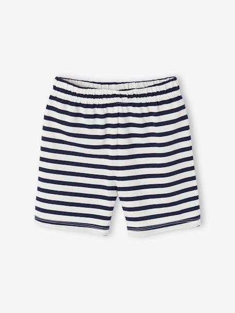 Lot de 2 pyjashorts rayés garçon marine 