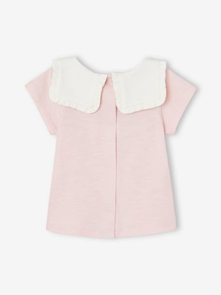 Lot de 2 t-shirts naissance en coton biologique rose 