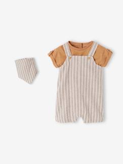 Baby-Set: Latz-Shorts, T-Shirt & Halstuch