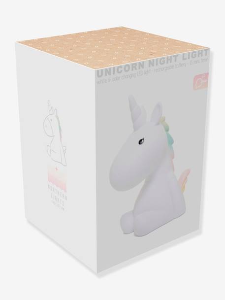 Veilleuse Licorne rechargeable - DHINK KONTIKI blanc 