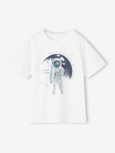 Jungen T-Shirt mit Astronaut wollweiß 