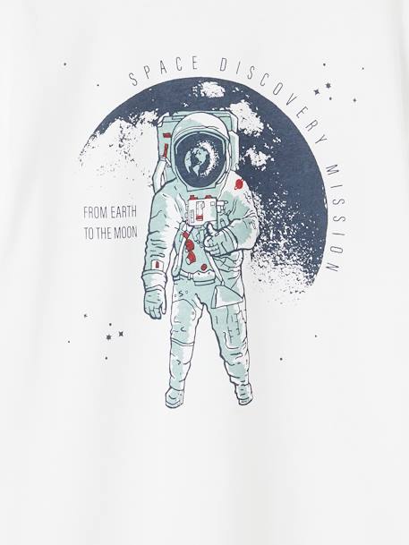 Jungen T-Shirt mit Astronaut wollweiß 
