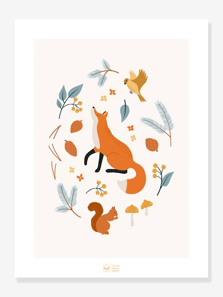 Kinderzimmer Poster Fox Of The Woods LILIPINSO braun 