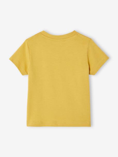 Jungen Baby T-Shirt, Colorblock gelb+GRAUGRÜN 