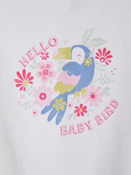 Baby T-Shirt mit Flatterärmeln Oeko-Tex wollweiß 