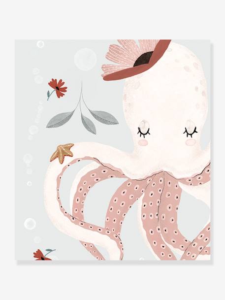 Kinderzimmer Poster Lady Octopus LILIPINSO graublau 
