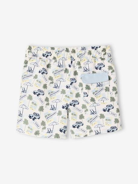 Jungen Badeshorts Oeko-Tex beige bedruckt 