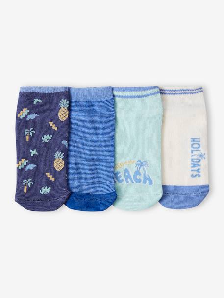 4er-Pack Jungen Socken Oeko-Tex azurblau 