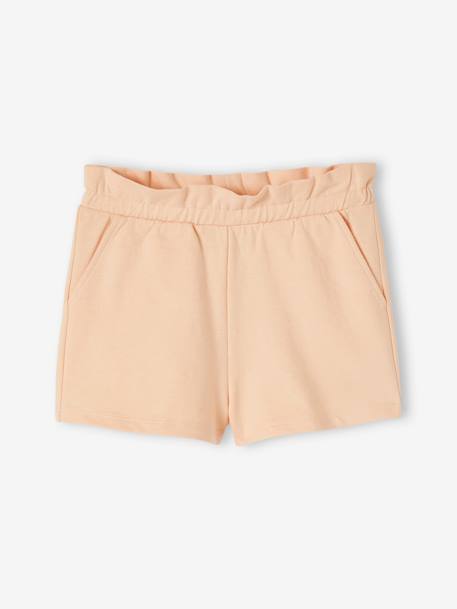 Lot de 2 shorts fille abricot+mauve+rose bonbon 