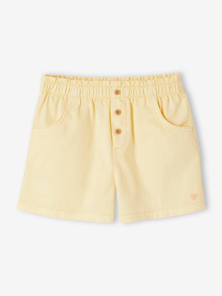 Short couleur fille facile à enfiler blush+jaune pastel+marine 