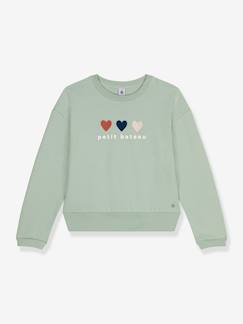 Mädchen-Pullover, Strickjacke, Sweatshirt-Sweatshirt-Mädchen Sweatshirt mit Stickerei PETIT BATEAU