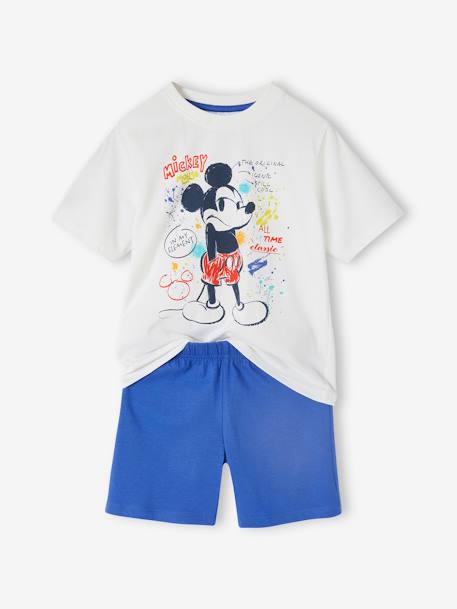Kurzer Jungen Schlafanzug Disney MICKY MAUS blau 