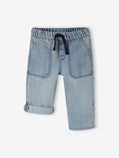 -Pantacourt en denim indestructible retroussable en bermuda garçon