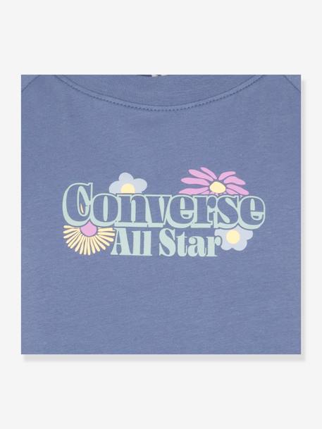 T-shirt fleurs fille CONVERSE gris ardoise 