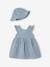 Baby-Set aus Musselin: Kleid & Sonnenhut blau chambray 