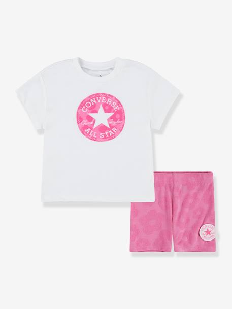 Ensemble short et t-shirt CONVERSE rose 