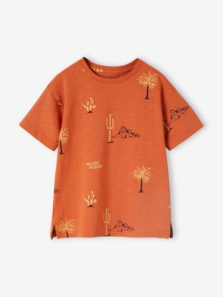 Tee-shirt motif désert garçon abricot 