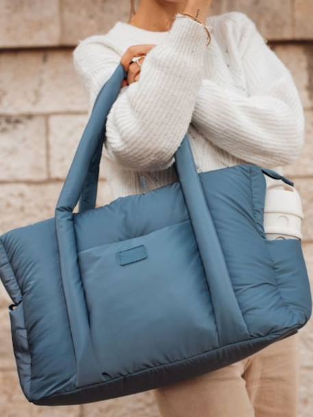 Sac à langer Paris Puffy BEABA bleu+gris 