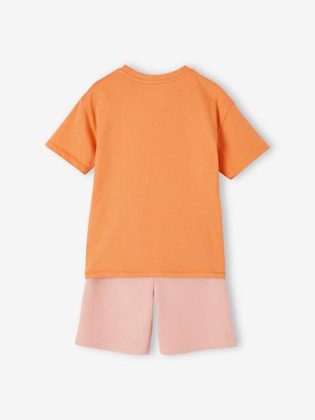 Kurzer Jungen Schlafanzug mit Palmen Oeko-Tex aprikose 