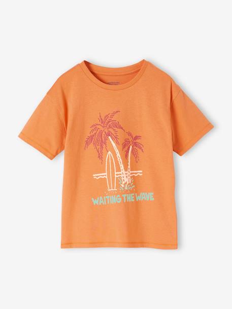 Pyjashort palmiers garçon abricot 