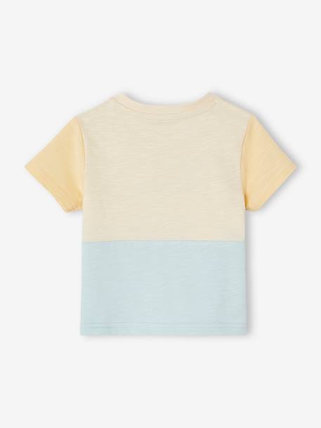 Baby T-Shirt, Colorblock Oeko-Tex himmelblau 