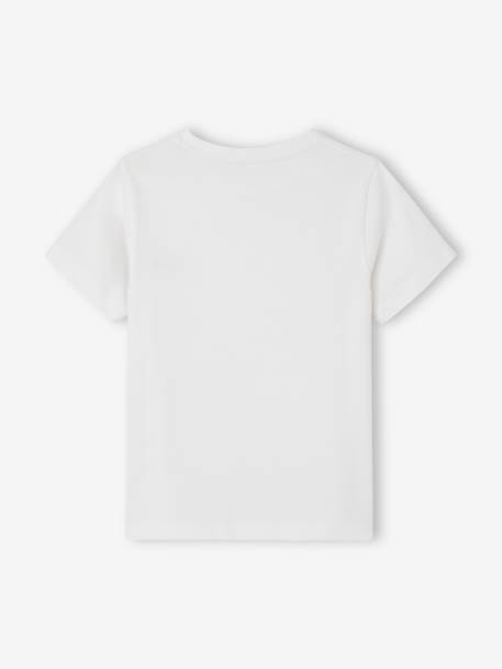 T-shirt uni Basics garçon manches courtes blanc 