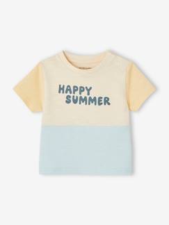 Tee-shirt colorblock bébé "Happy summer"