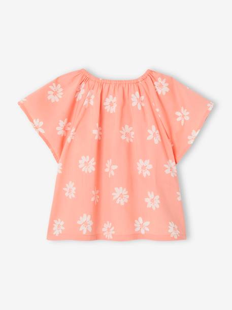 Blouse fleurie bébé pêche 