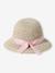 Mädchen Baby Strohhut mit Hutband wollweiß 