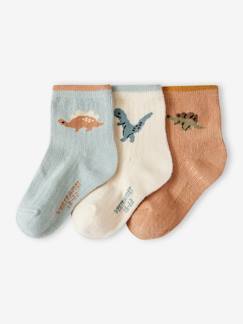 Baby-3er-Pack Jungen Baby Socken mit Dinos Oeko-Tex