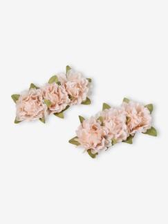 Lot de 2 barrettes à fleurs en tissu