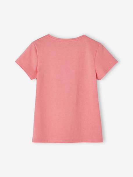 Mädchen T-Shirt, Message-Print bonbon rosa+erdbeer+hellblau+himmelblau+koralle+marine+rot+tannengrün+vanille+wollweiß 