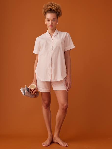 Sommer-Schlafanzug für Schwangerschaft & Stillzeit ENVIE DE FRAISE pudrig rosa 