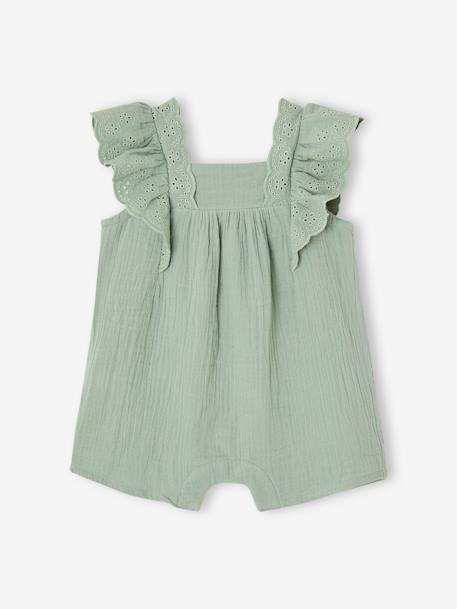 Mädchen Baby Sommer-Overall salbeigrün 