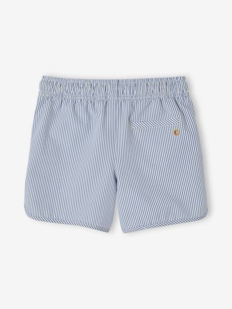 Short de bain rayé garçon rayé bleu 