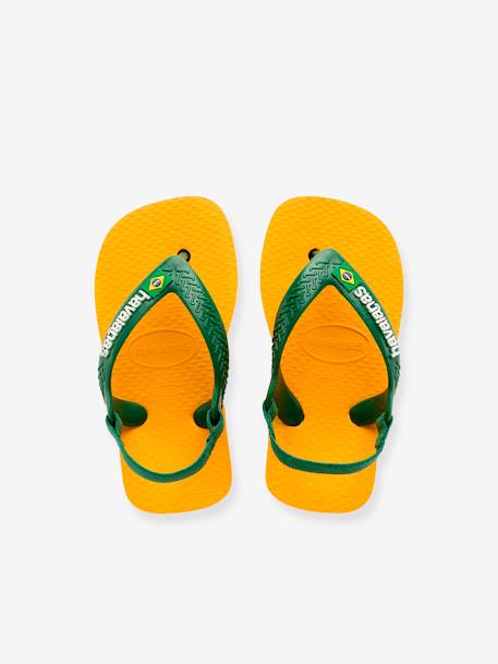 Baby Zehenpantoletten Brasil Logo II HAVAIANAS gelb 