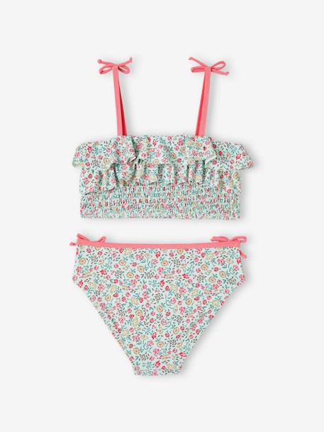 Mädchen Bikini mit Blumen Oeko-Tex aqua 