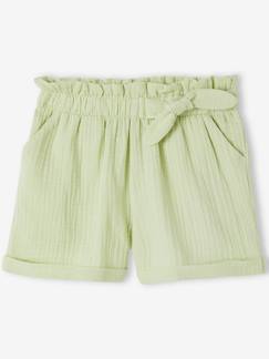 Mädchen Paperbag-Shorts, Musselin