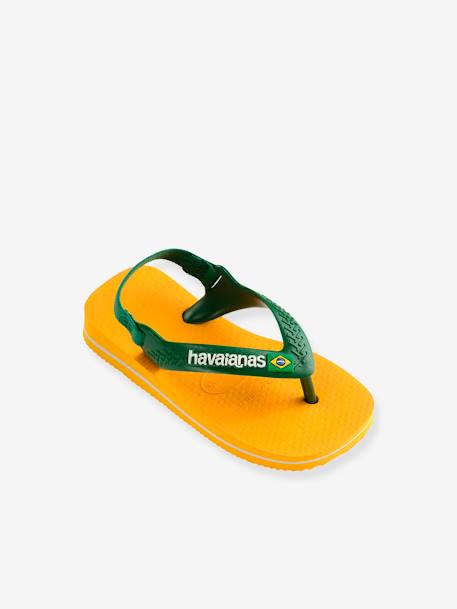 Baby Zehenpantoletten Brasil Logo II HAVAIANAS gelb 