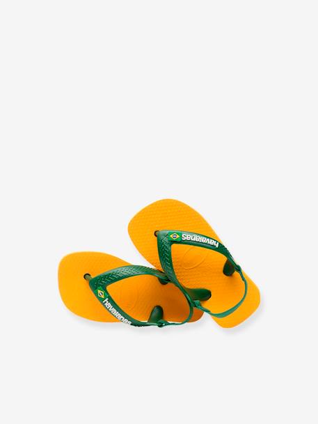 Baby Zehenpantoletten Brasil Logo II HAVAIANAS gelb 