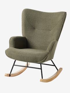 Chambre et rangement-Chambre-Chaise, tabouret, fauteuil-Fauteuil-Fauteuil d'allaitement à bascule en tissu bouclette