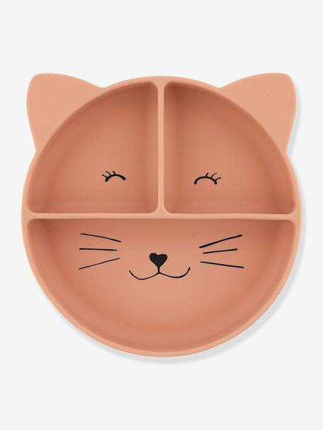 Assiette en silicone avec compartiments TRIXIE Animal jaune+orange+rose nude+vert 