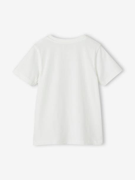 Tee-shirt Basics motif sequins réversibles garçon blanc+vert d'eau 