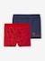 Lot de 2 shorties de bain garçon rouge imprimé 