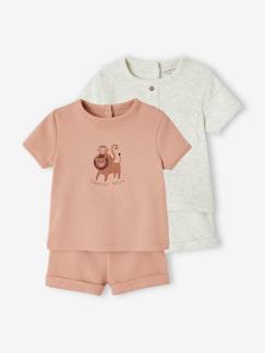 Bébé-Pyjama, surpyjama-Lot de 2 pyjashorts nid abeille naissance