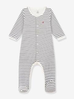 Bébé-Body pyjama à rayures en coton bébé PETIT BATEAU