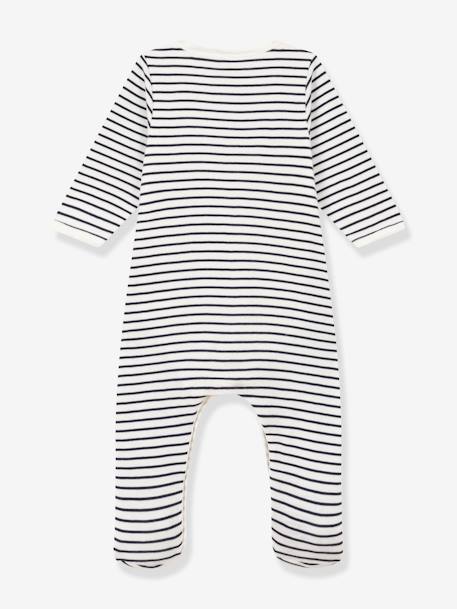 Bodypyjama à rayures en coton bébé PETIT BATEAU marine 