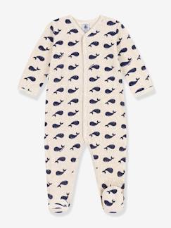 Pyjama bébé baleines marines en velours PETIT BATEAU