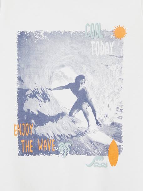 Débardeur photoprint surf garçon blanc 